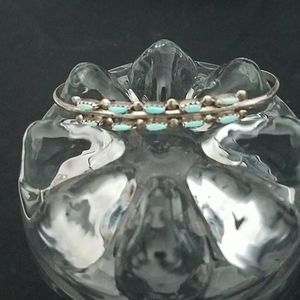 Native American Silver and Turquoise Bracelet